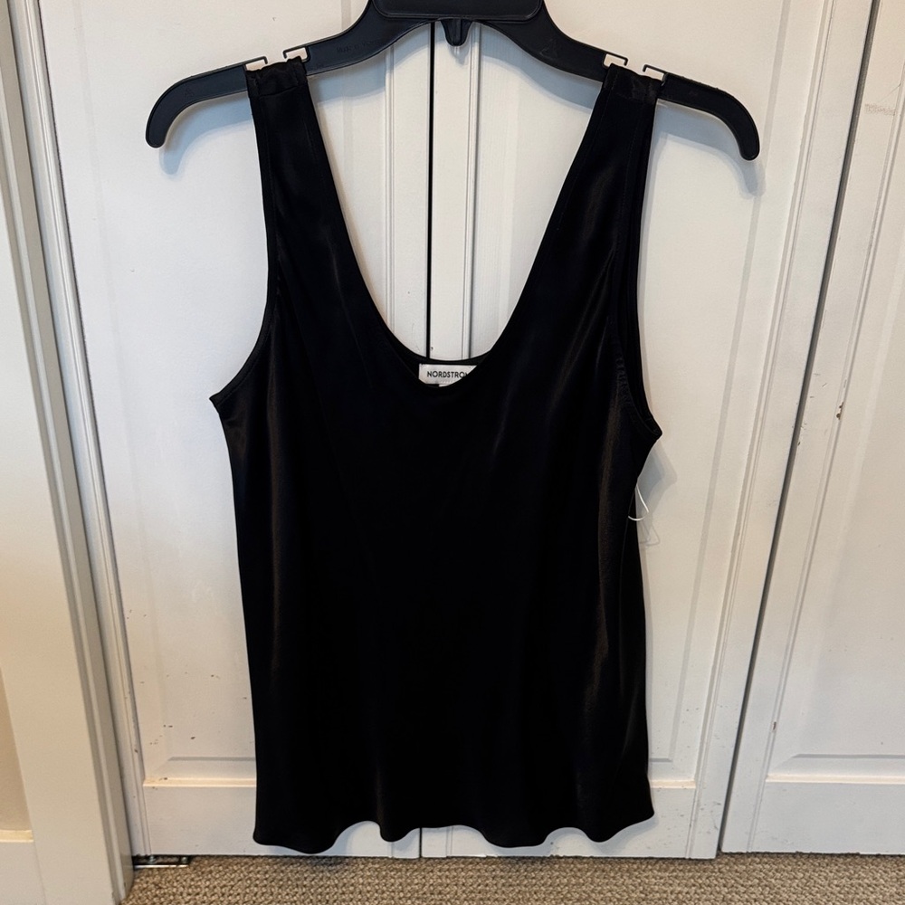 Nordstrom Black Scoop Neck Tank Top